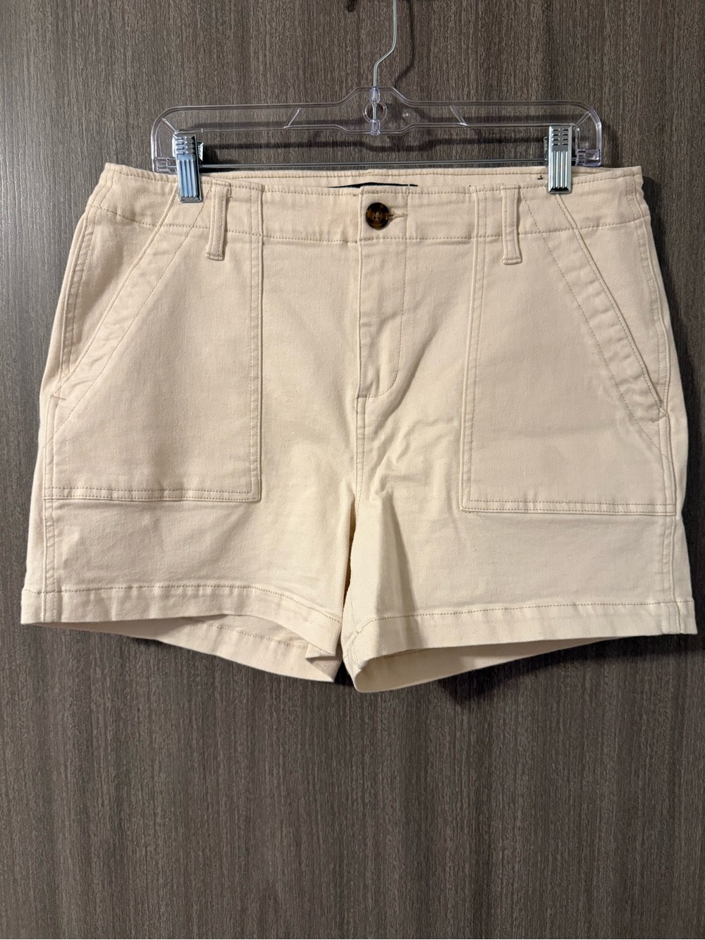 Liverpool Cream Utility Patch Pocket Shorts